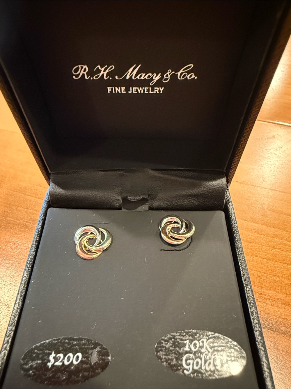 R.H. Macy & Co. Fine Jewelry 10K Yellow Gold Love Knot Stud Earrings